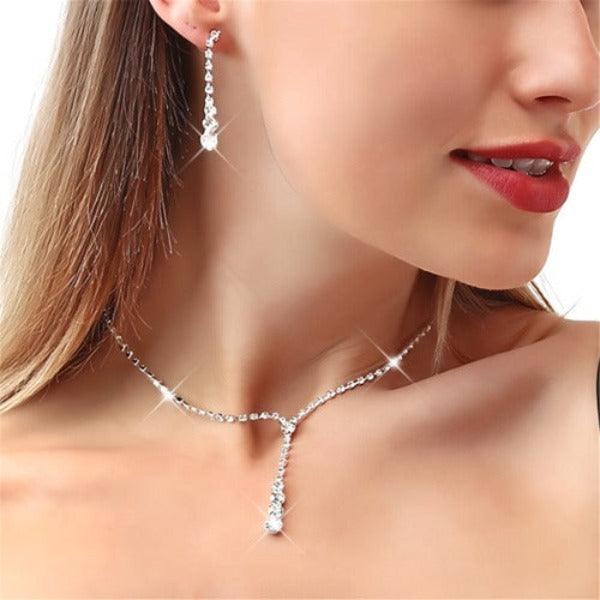 PROMOÇÃO LIMITADA! - Colar + Brinco Cristal - MOON