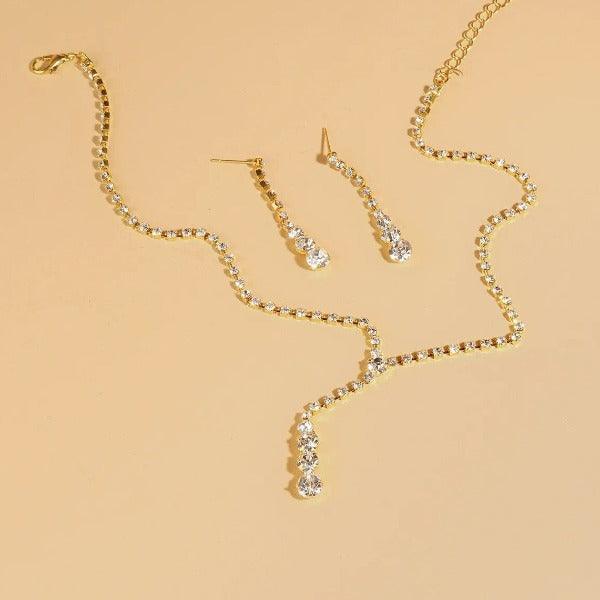 PROMOÇÃO LIMITADA! - Colar + Brinco Cristal - MOON