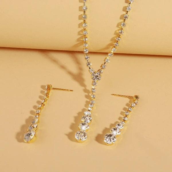 PROMOÇÃO LIMITADA! - Colar + Brinco Cristal - MOON